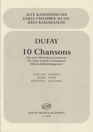 Book cover for 10 Chansons für drei Melodie-Instrumente (Blockf