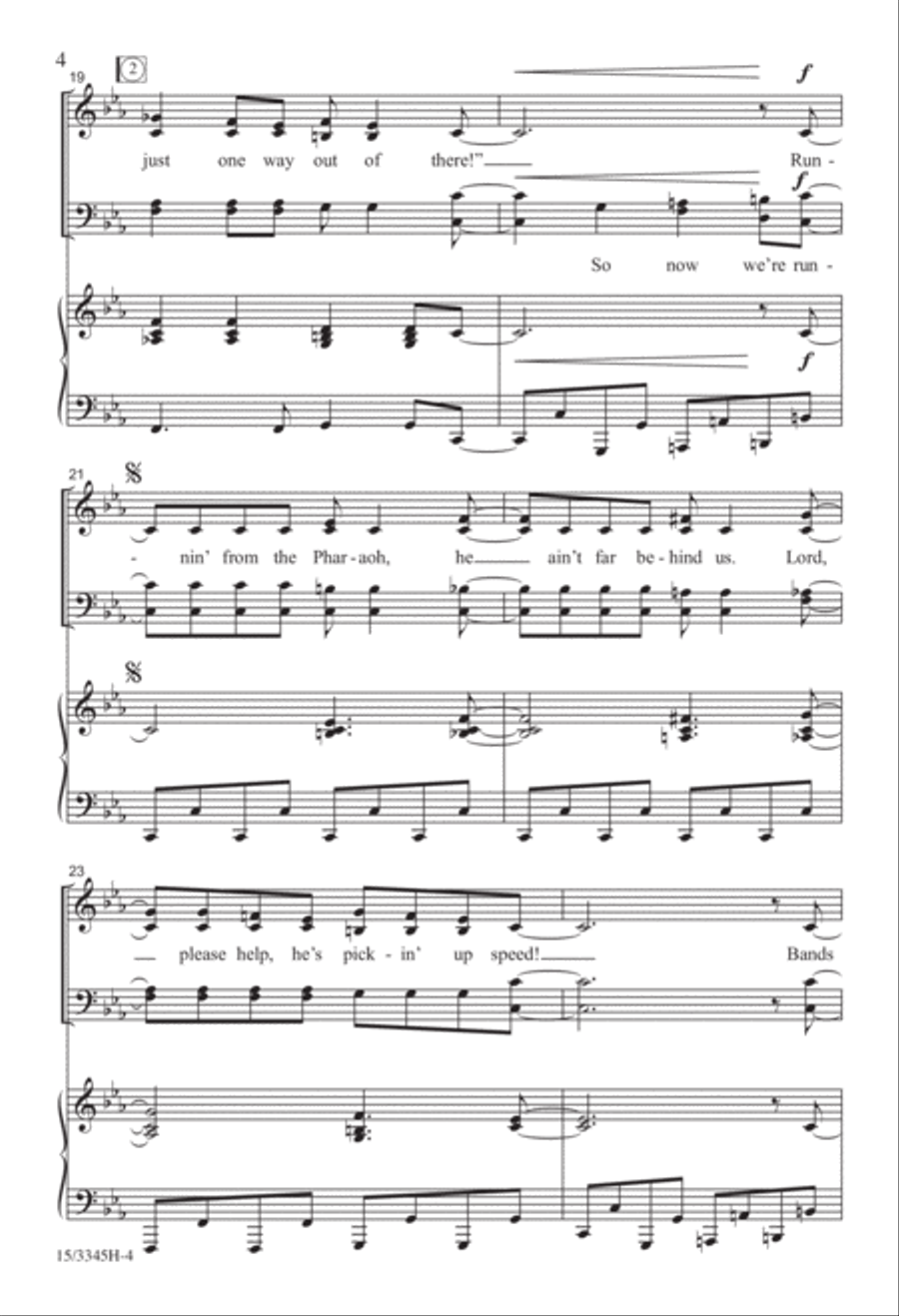 Moses, Now Your People Are Free! 4-Part scores gallery preview page 4