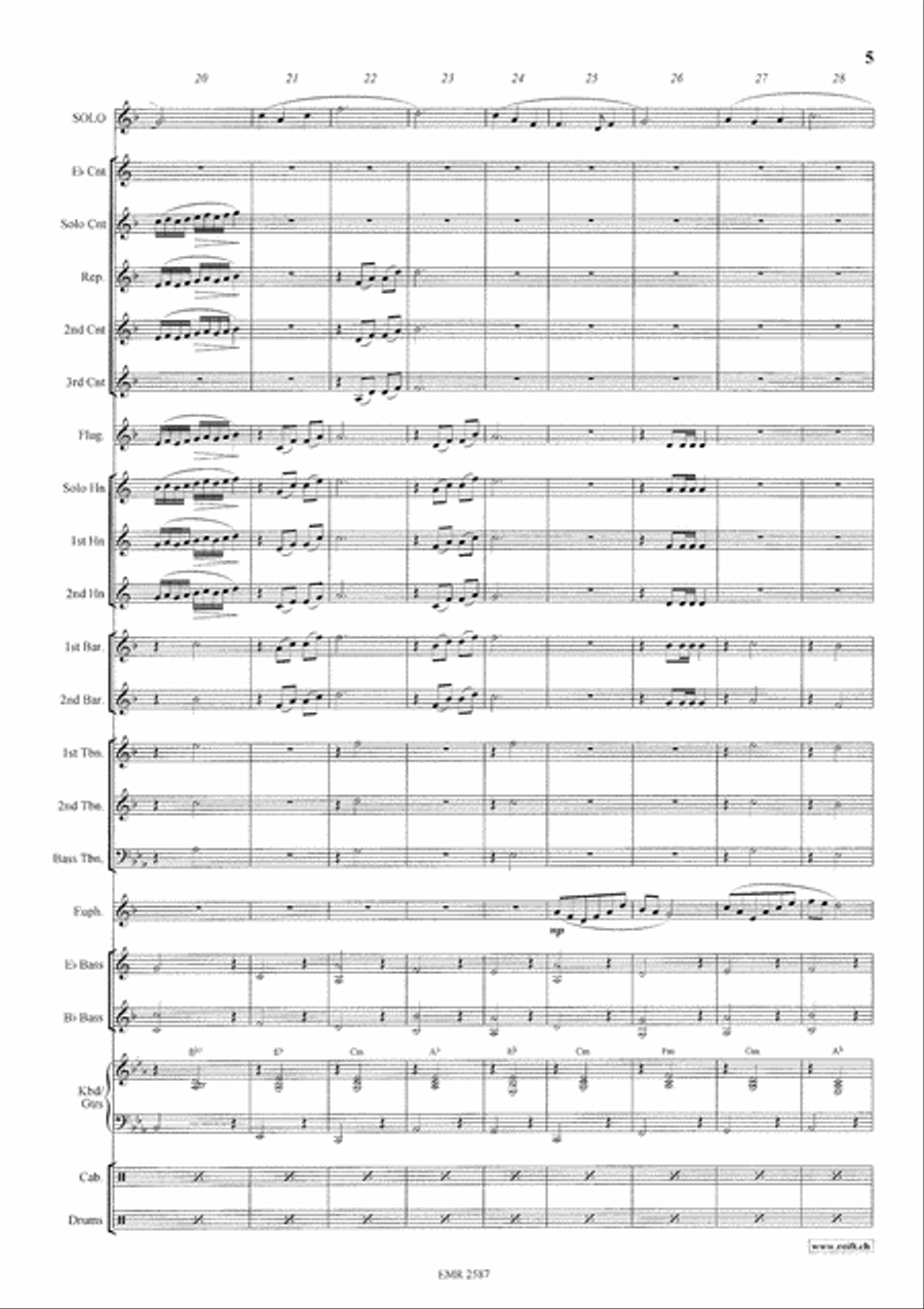 Morning Has Broken Brass Band scores gallery preview page 6