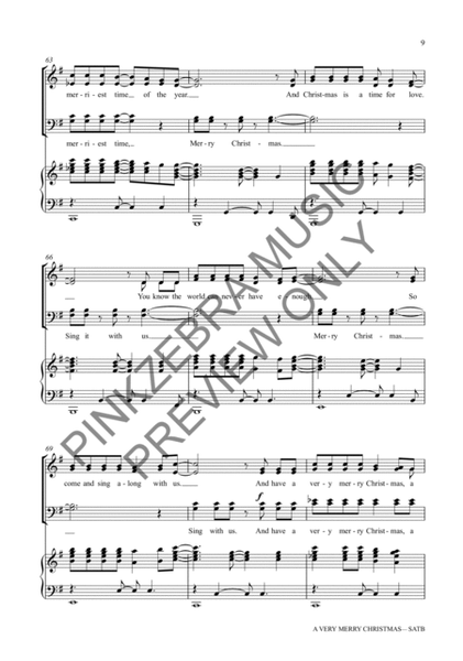 A Very Merry Christmas SATB image number null