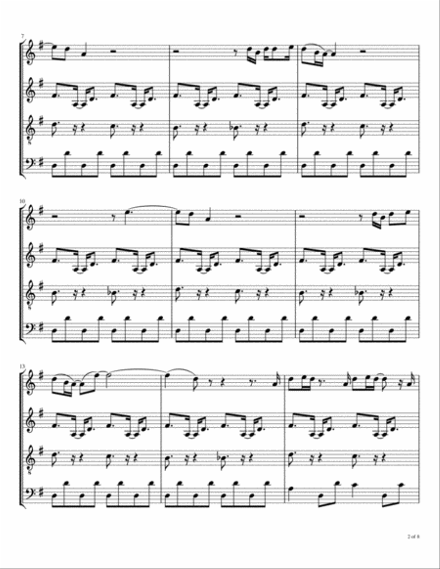 Dear Prudence Woodwind Quartet scores gallery preview page 3