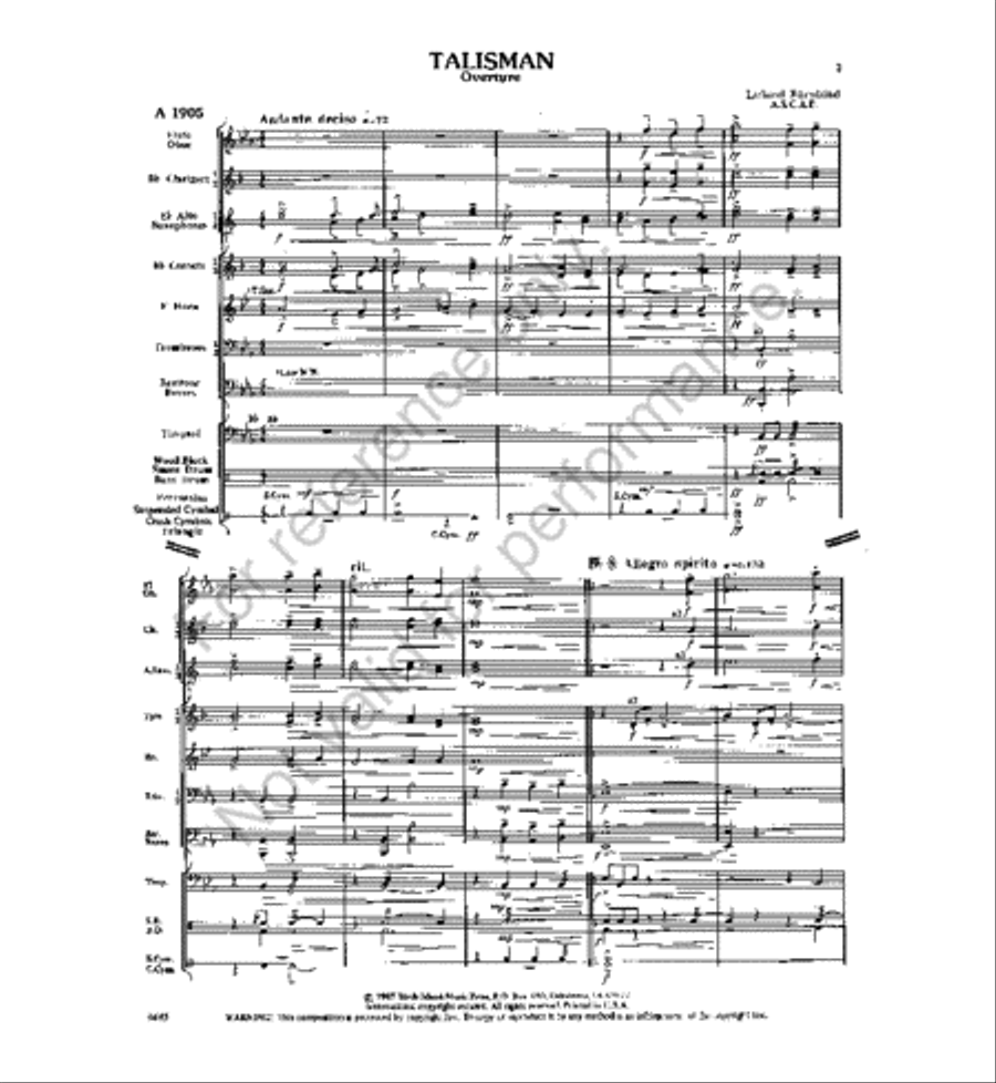 Talisman Concert Band scores gallery preview page 2