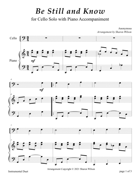 Hymns and Choruses (A Collection of 10 Easy Cello Solos with Piano Accompaniment) image number null