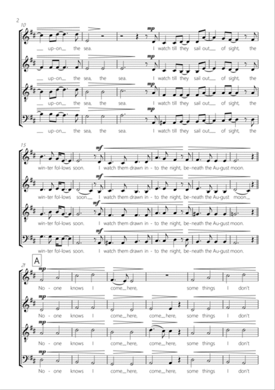 August Winds 4-Part scores gallery preview page 2