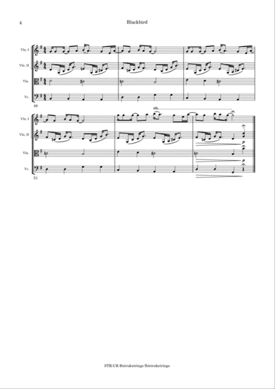 Blackbird String Quartet scores gallery preview page 5