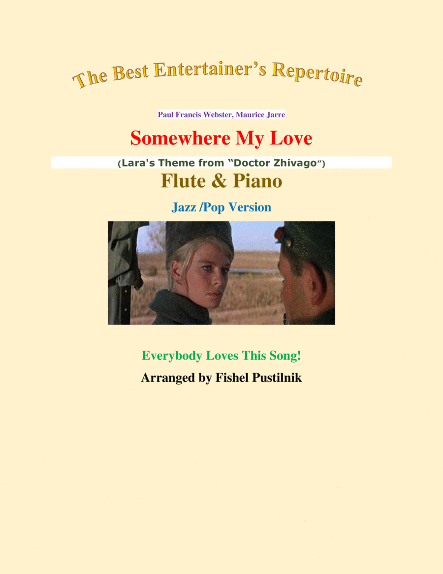 Somewhere, My Love Flute Solo scores gallery preview page 1