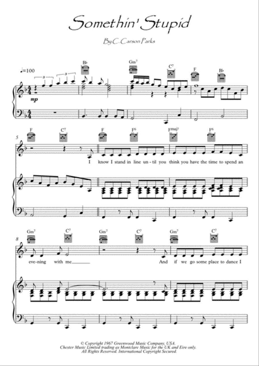 Somethin' Stupid Voice scores gallery preview page 1