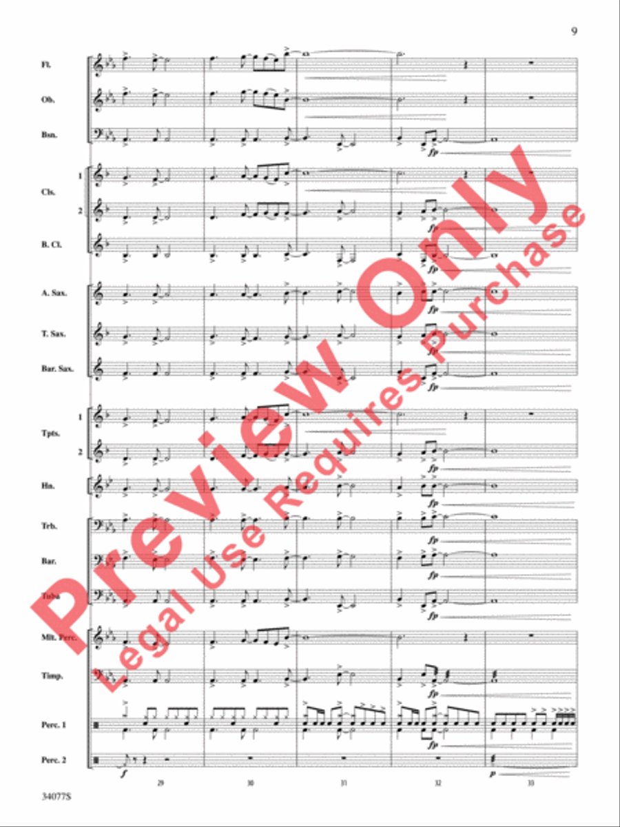 Don't Stop Believin' Concert Band scores gallery preview page 10