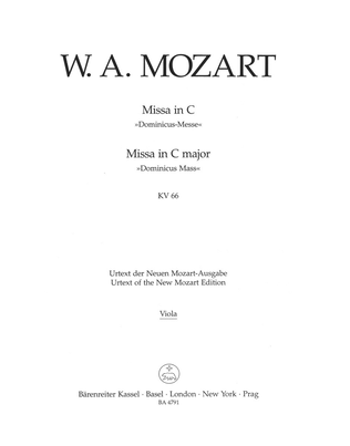 Missa C major, KV 66 'Dominicus Mass'