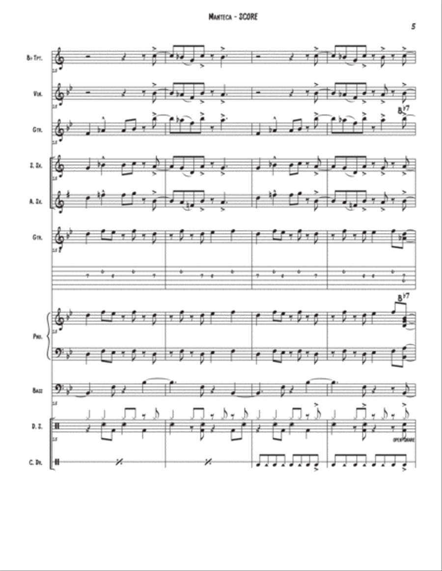 Manteca Large Ensemble scores gallery preview page 5