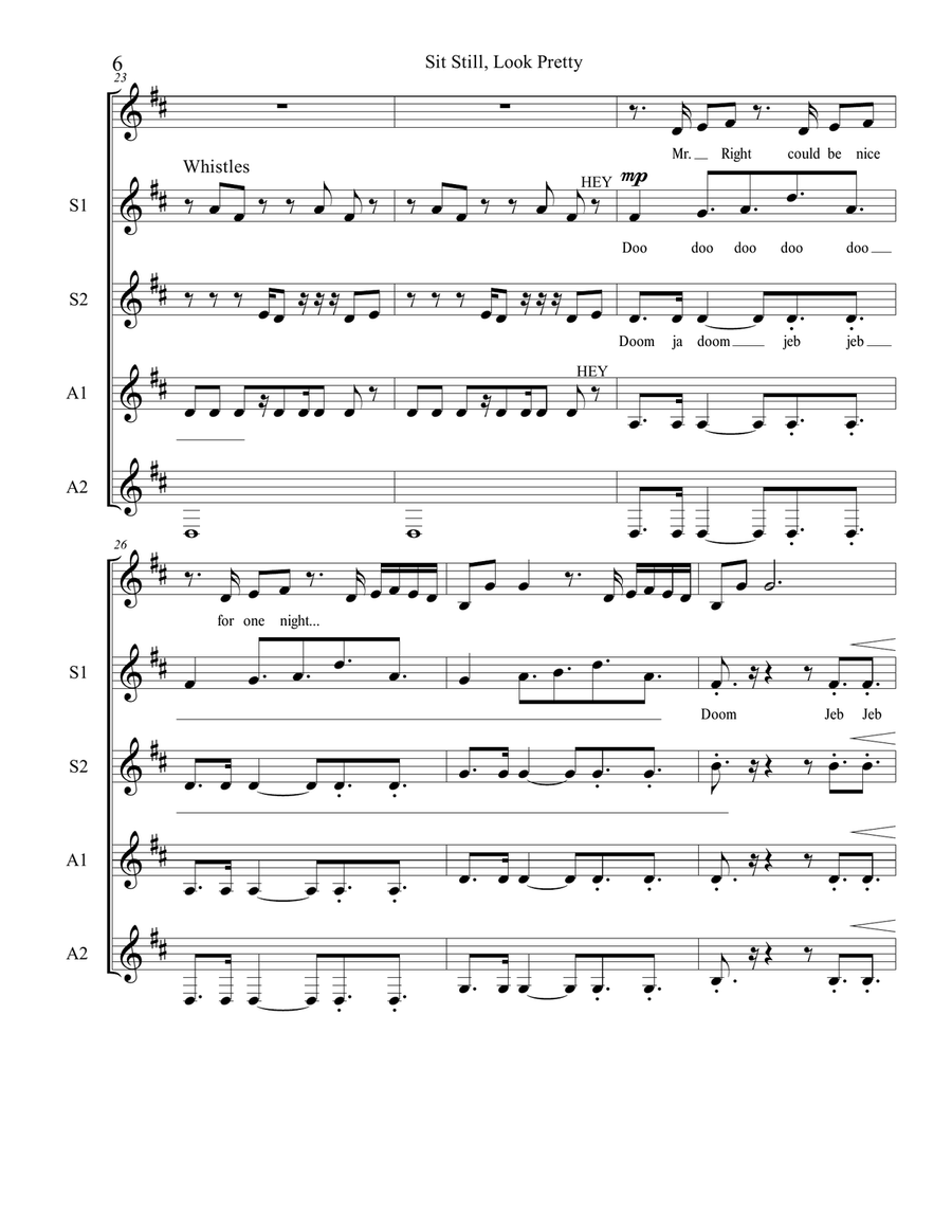 Sit Still, Look Pretty SSA scores gallery preview page 6