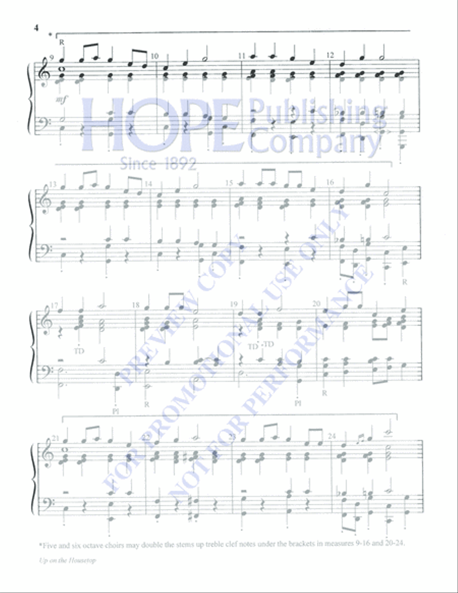 Up on the Housetop 5-Octaves scores gallery preview page 4