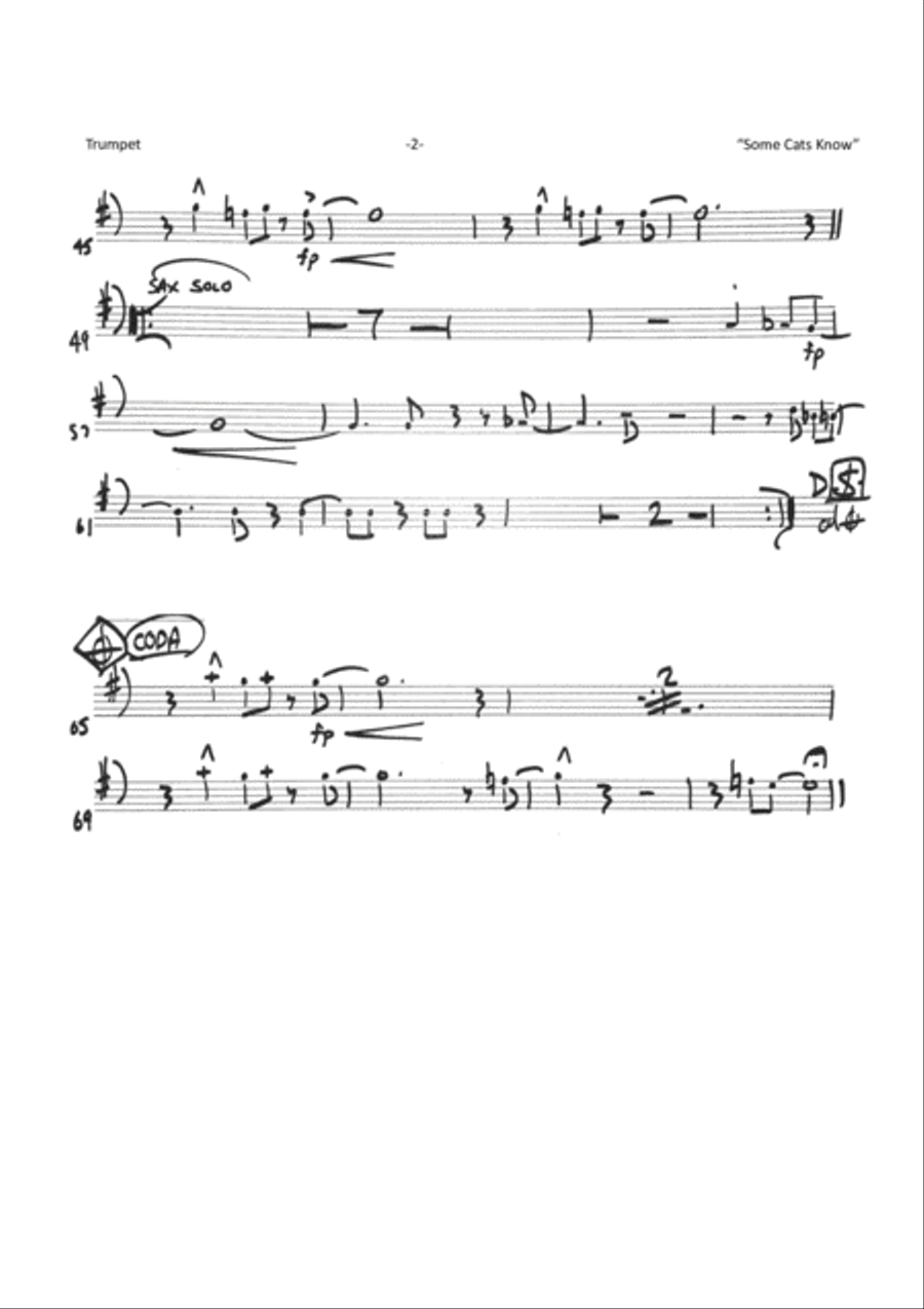 Some Cats Know Alto Saxophone scores gallery preview page 2