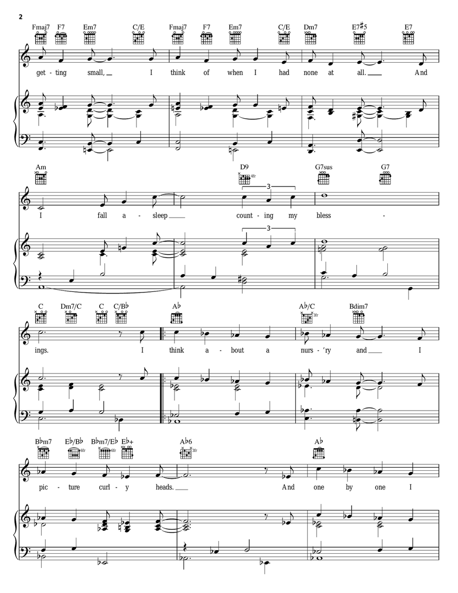 Count Your Blessings Instead Of Sheep Acoustic Guitar scores gallery preview page 2