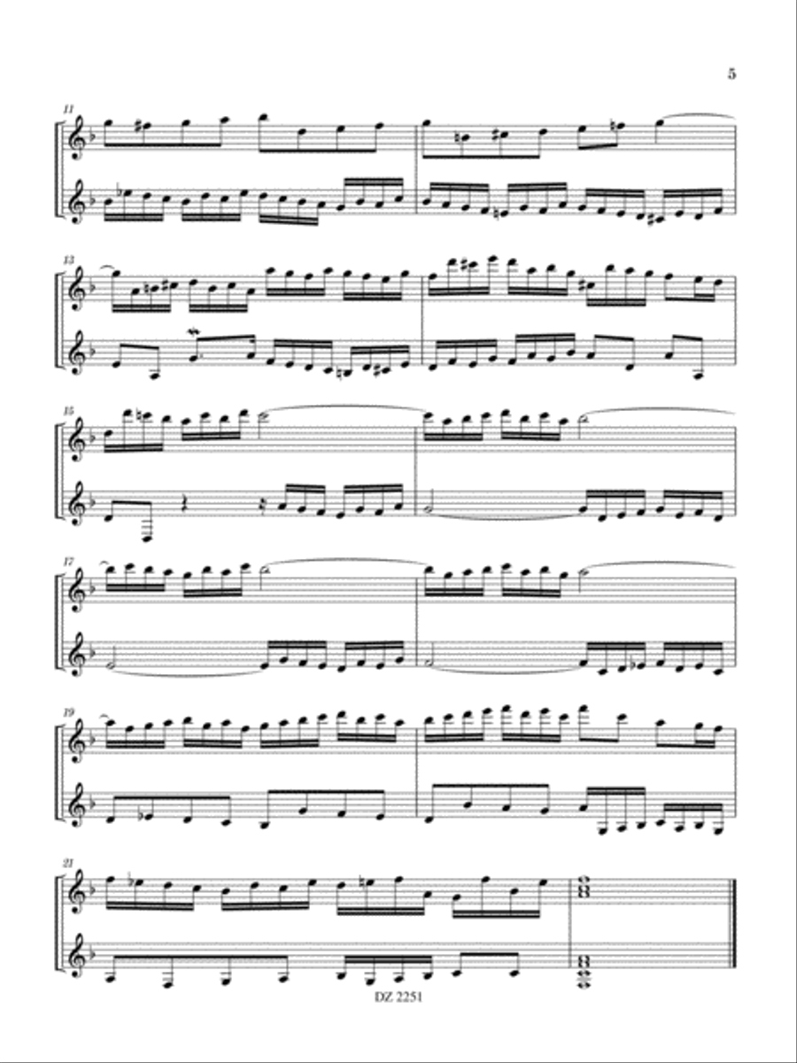 15 inventions Classical Guitar scores gallery preview page 5