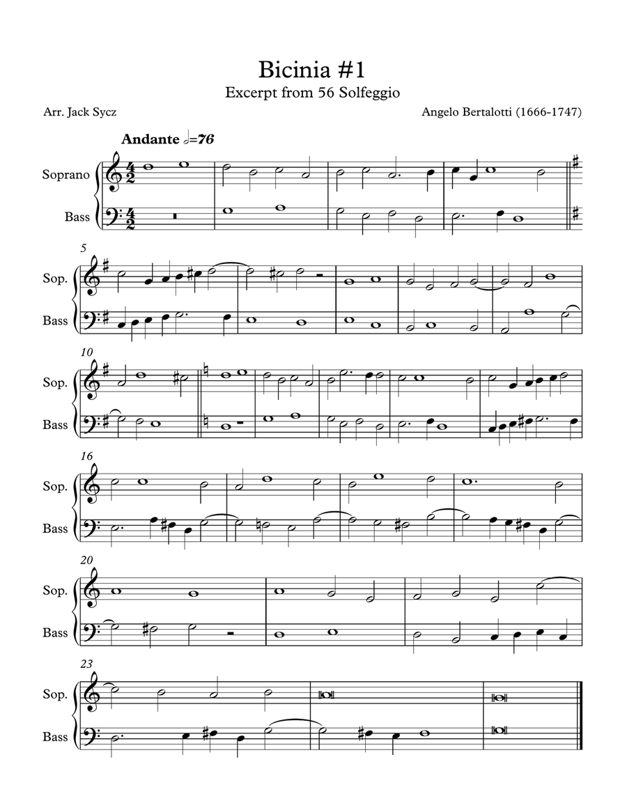 Bertalotti #1 ST, SB, and or C instrument. C Instrument scores gallery preview page 1