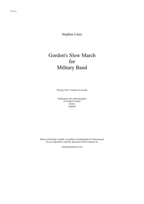 Gordon's Slow March