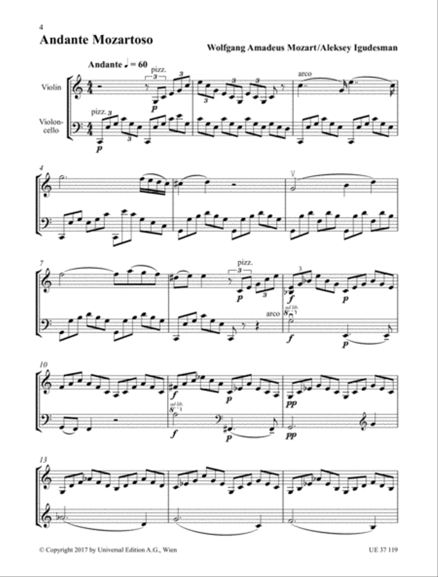 Violin & Cello & More String Duet scores gallery preview page 4
