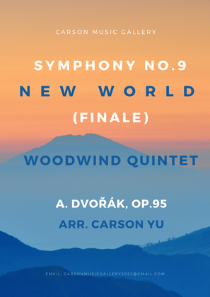 Book cover for Dvořák: New World Symphony (Finale) for Woodwind Quintet (arr. Carson Yu)