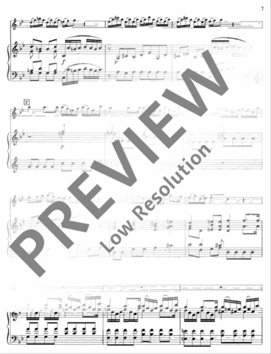 Concerto Bb major No. 292 Flute scores gallery preview page 8