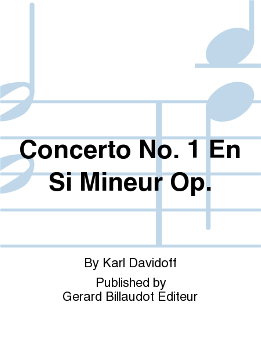 Concerto No. 1 En Si Mineur Op. 5 Piano scores gallery preview page 1