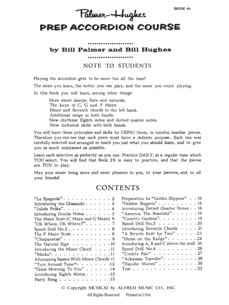 Palmer-Hughes Prep Accordion Course, Book 2B