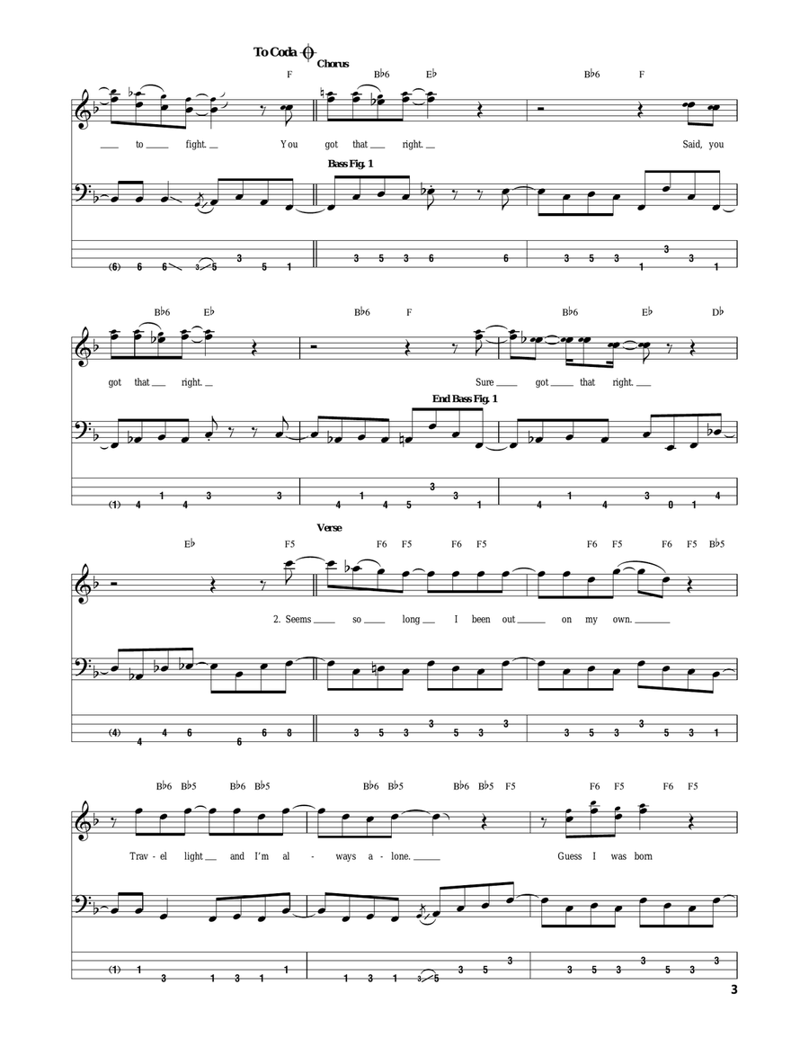 You Got That Right You Got That Right Bass Guitar Tablature scores gallery preview page 3