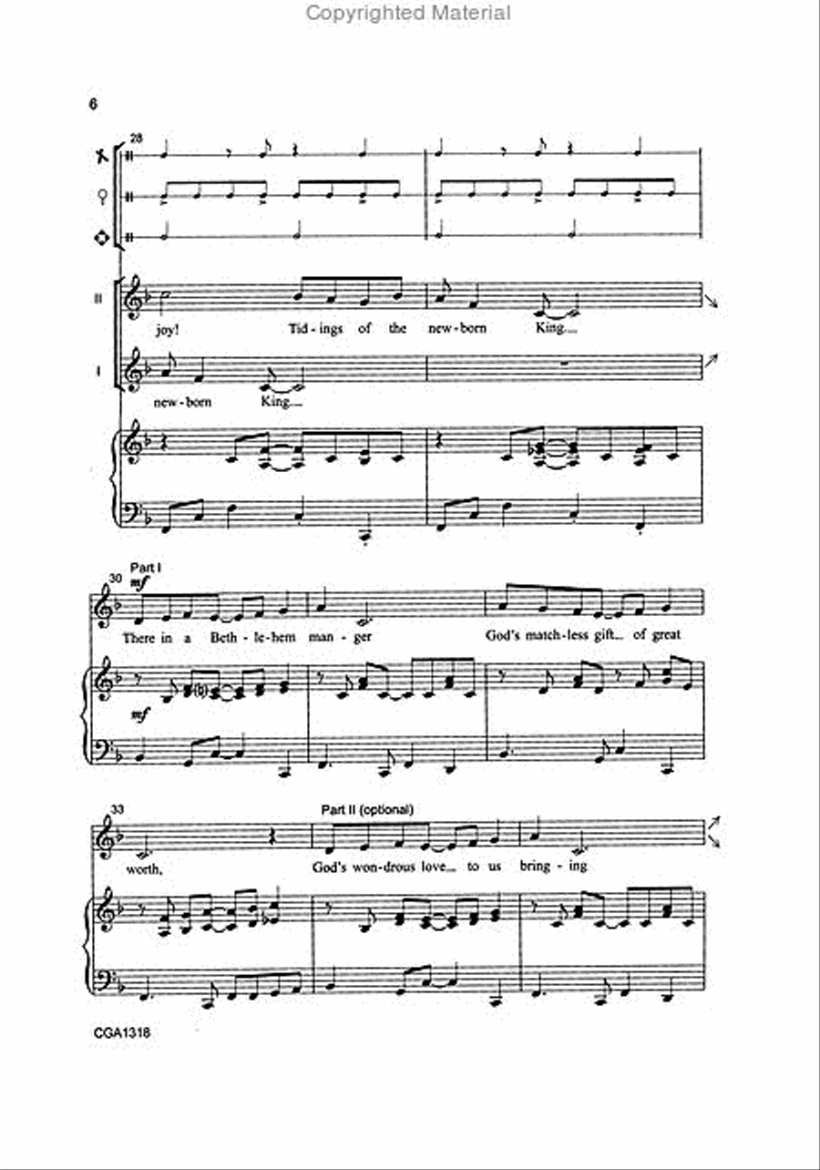 Shepherds, Arise! Unison Choir scores gallery preview page 4