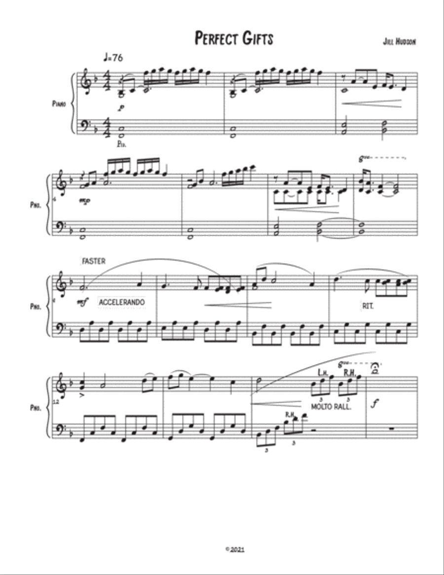 Perfect Gifts Piano Solo scores gallery preview page 2
