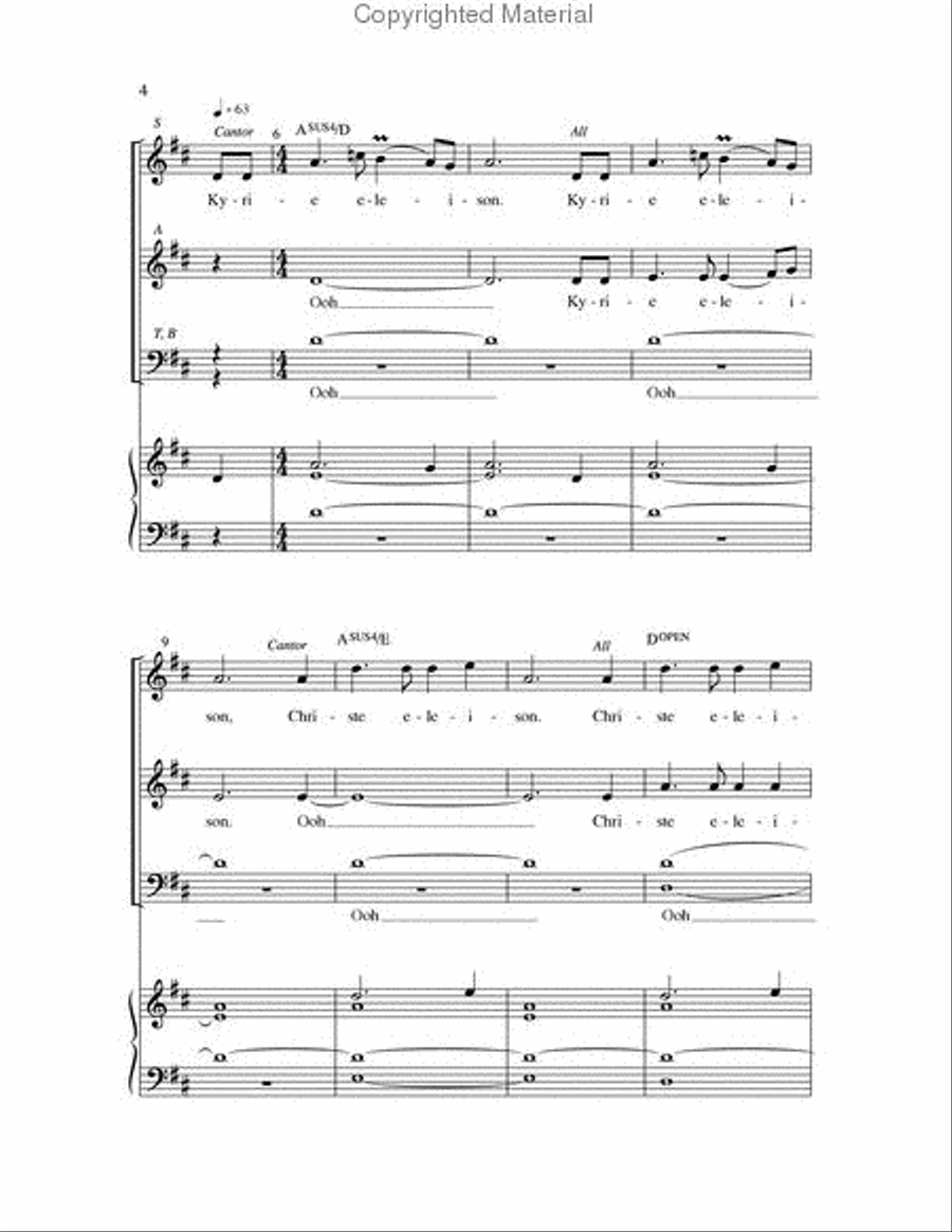 Mass of the Celtic Saints 4-Part scores gallery preview page 3