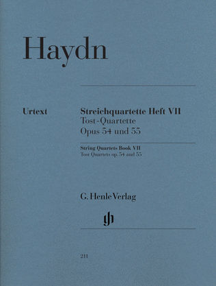Book cover for String Quartets, Vol. VII, Op. 54 and Op. 55 (Tost Quartets)