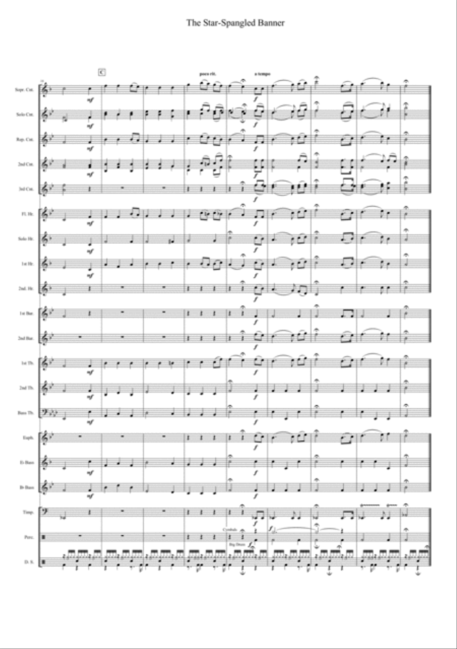 The Star-Spangled Banner Brass Ensemble scores gallery preview page 3