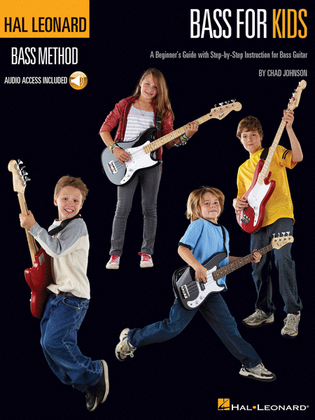 Book cover for Hal Leonard Bass for Kids