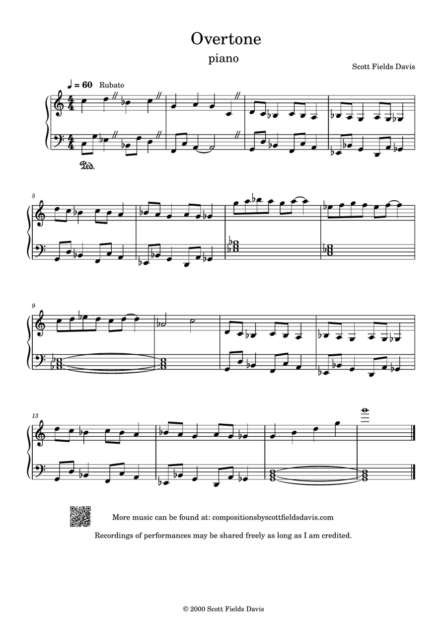 Overtone Easy Piano scores gallery preview page 1
