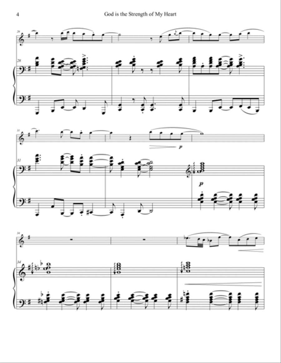 God Is The Strength Of My Heart Flute Solo scores gallery preview page 5