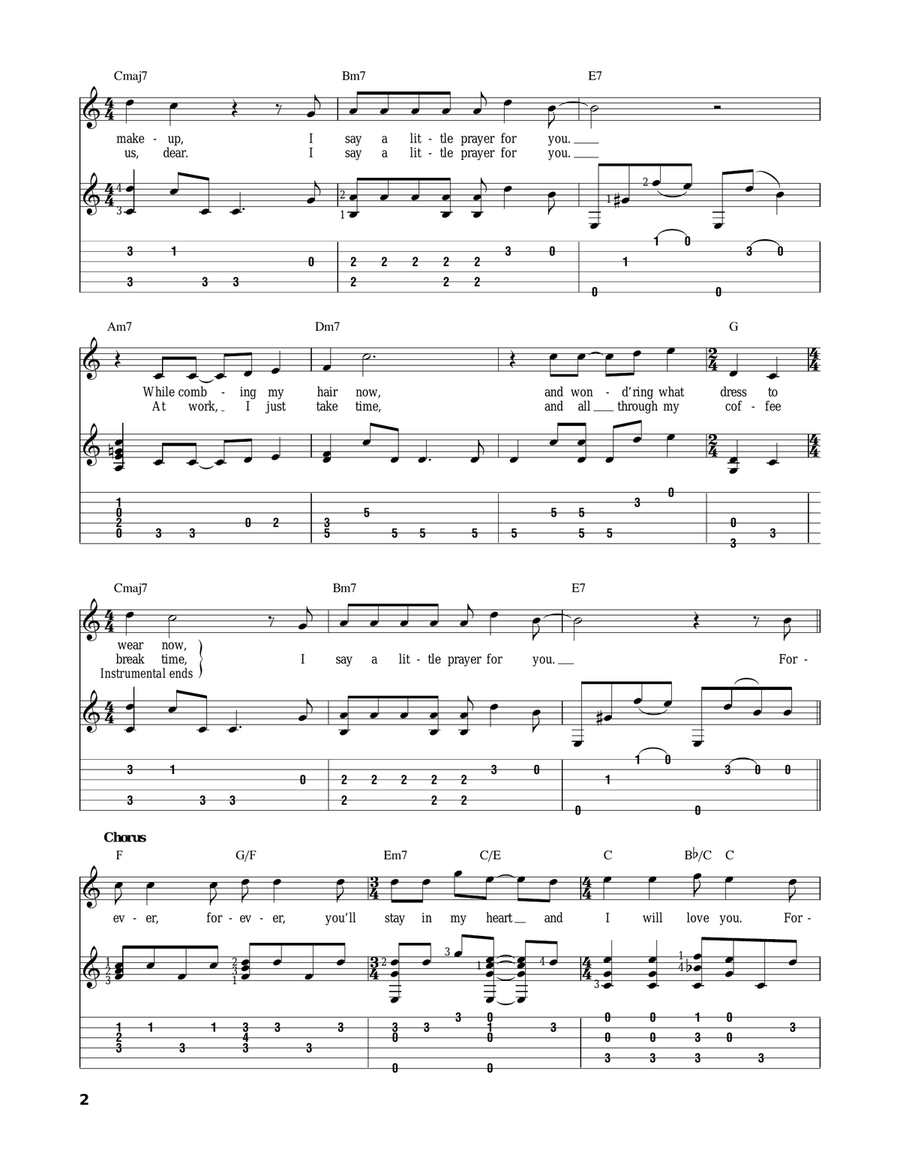 I Say A Little Prayer I Say A Little Prayer Acoustic Guitar scores gallery preview page 2