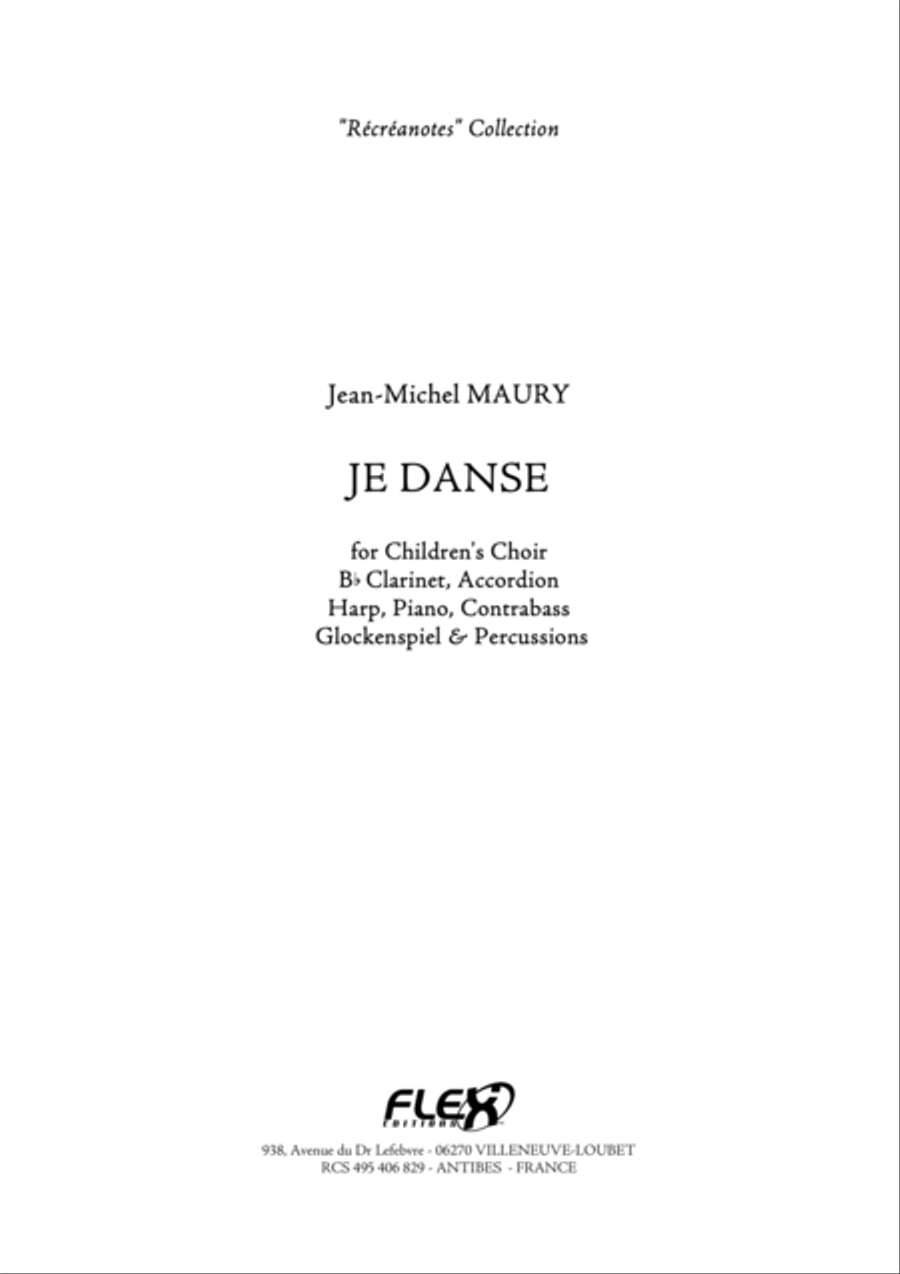 Je Danse Children's Choir scores gallery preview page 1
