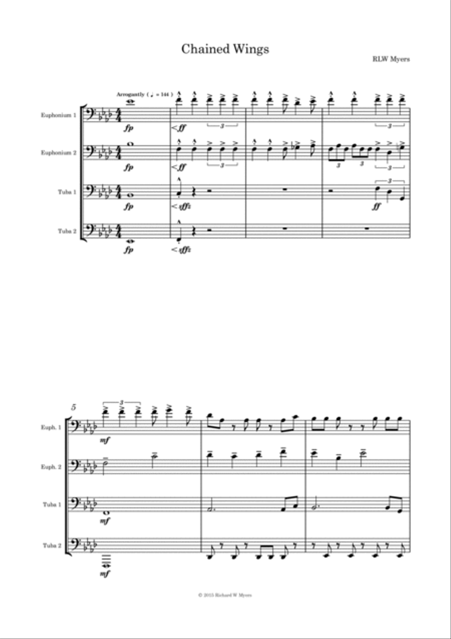 Chained Wings Brass Ensemble scores gallery preview page 3
