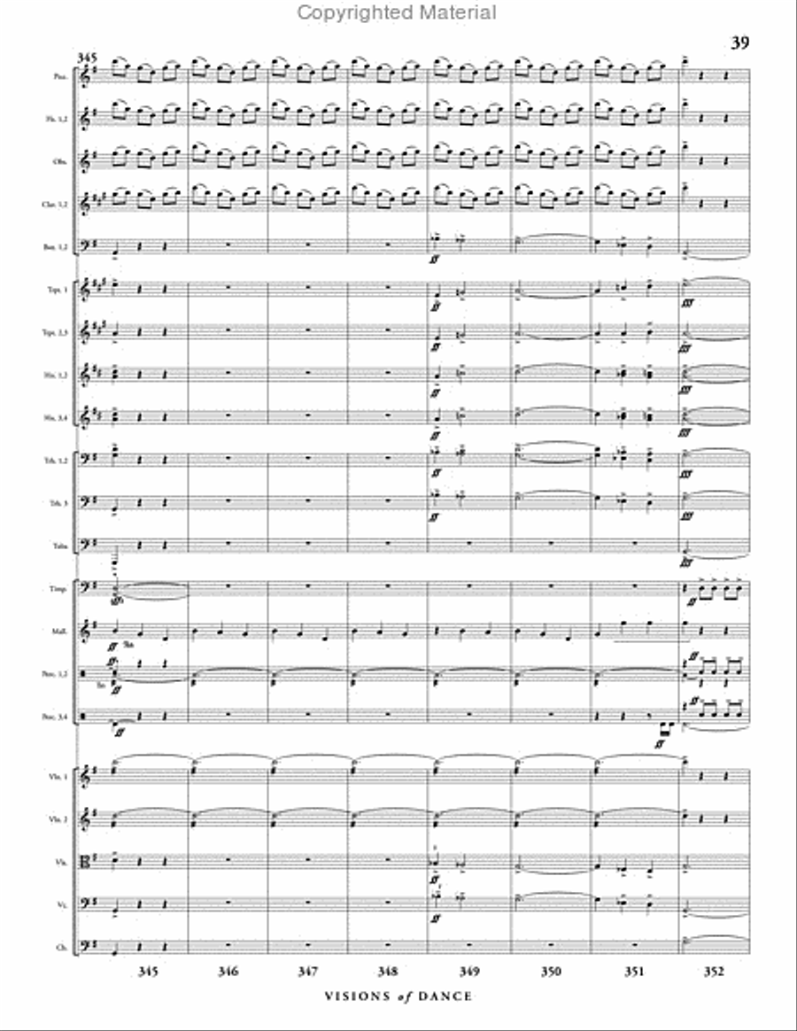 Visions of Dance Full Orchestra scores gallery preview page 40