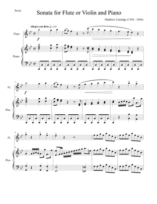 Matthew Camidge- Sonata for Flute and Piano