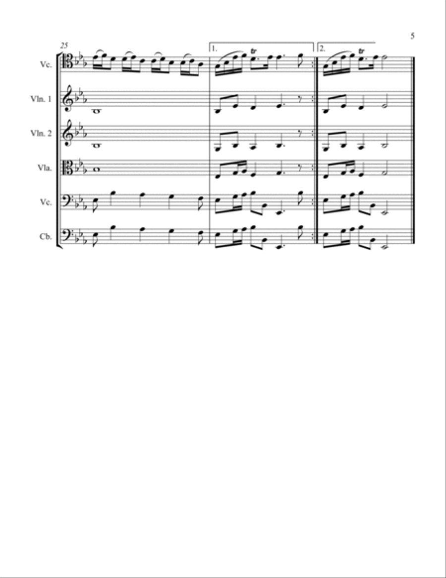 Sonata for Cello RV39 Movement I String Orchestra scores gallery preview page 5