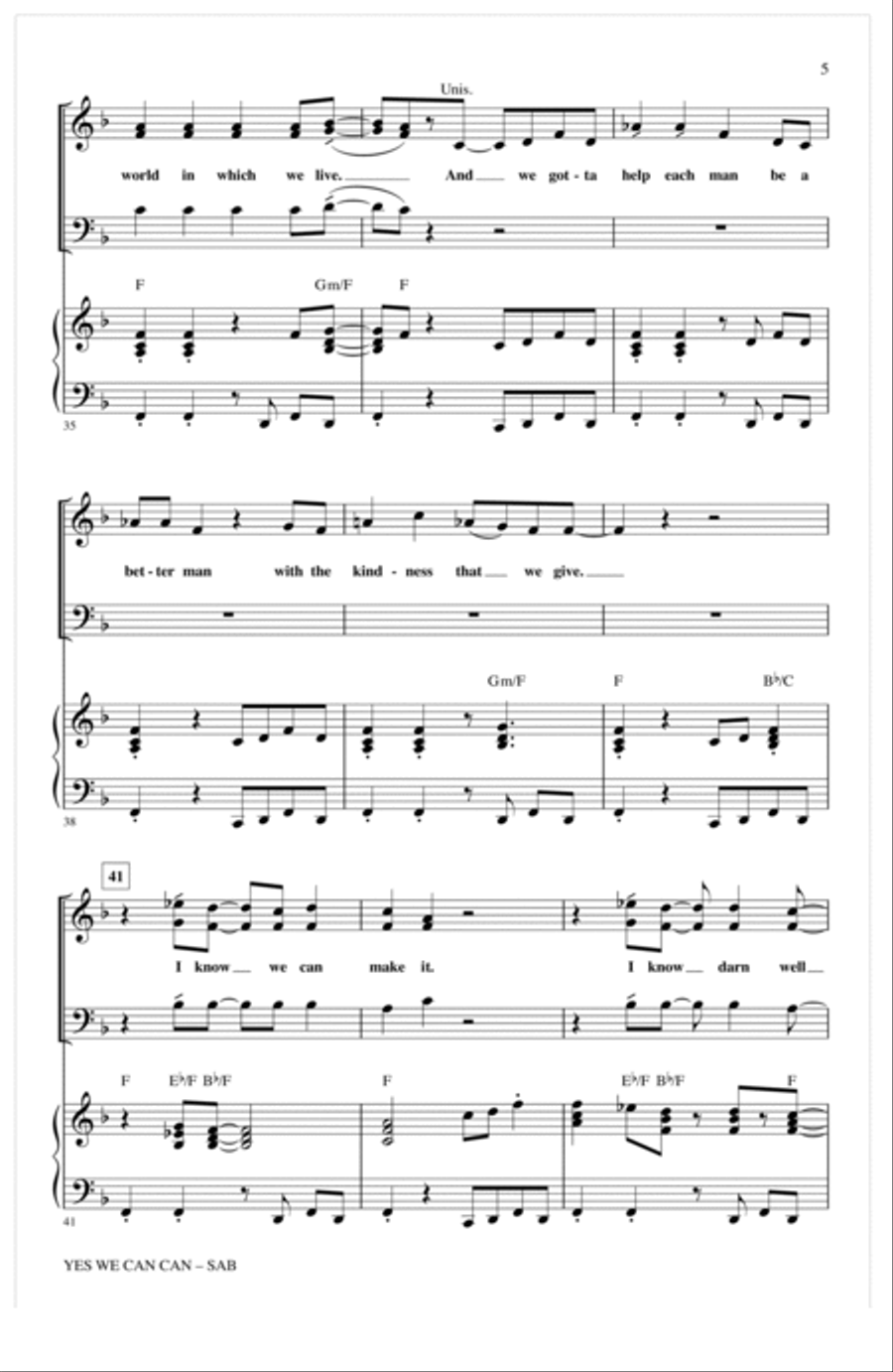 Yes We Can Can (arr. Kirby Shaw) 3-Part scores gallery preview page 4