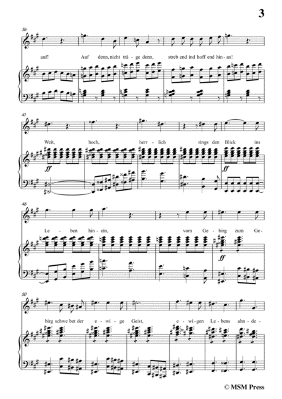 Schubert-An Schwager Kronos,Op.19 No.1,in f sharp minor,for Voice&Piano Voice scores gallery preview page 5
