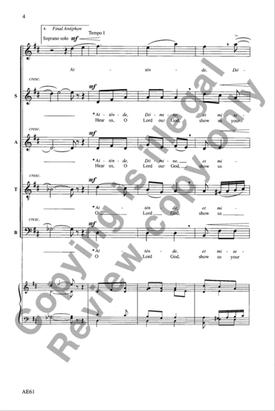 Attende Domine (The Lent Prose) 3-Part scores gallery preview page 5