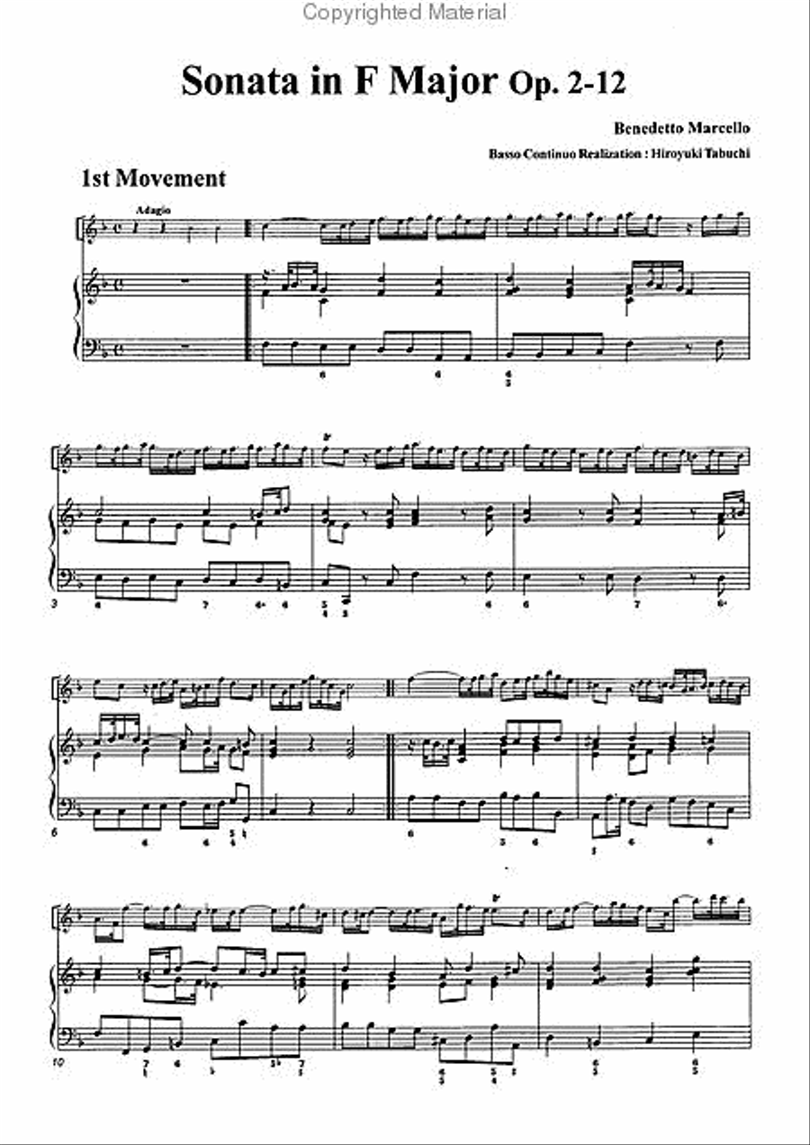 Sonata in F Major, Op. 2-12 Alto Recorder scores gallery preview page 3