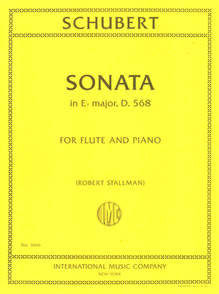 Book cover for Sonata In E Flat Major, D. 568