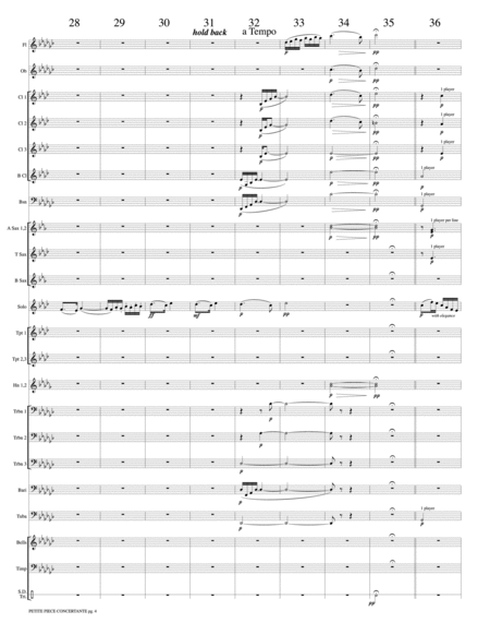 Petite Piece Concertante (Little Concert Piece) (Solo Cornet and Concert Band): Score
