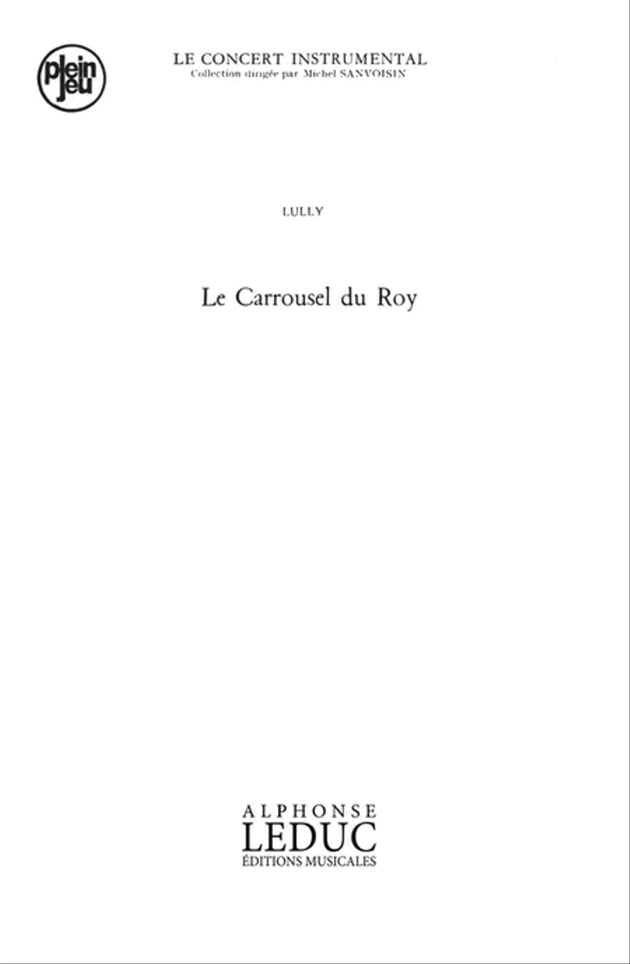 Concert Instrumental Pj68 Le Carrousel Du Roy Set of Parts scores gallery preview page 1