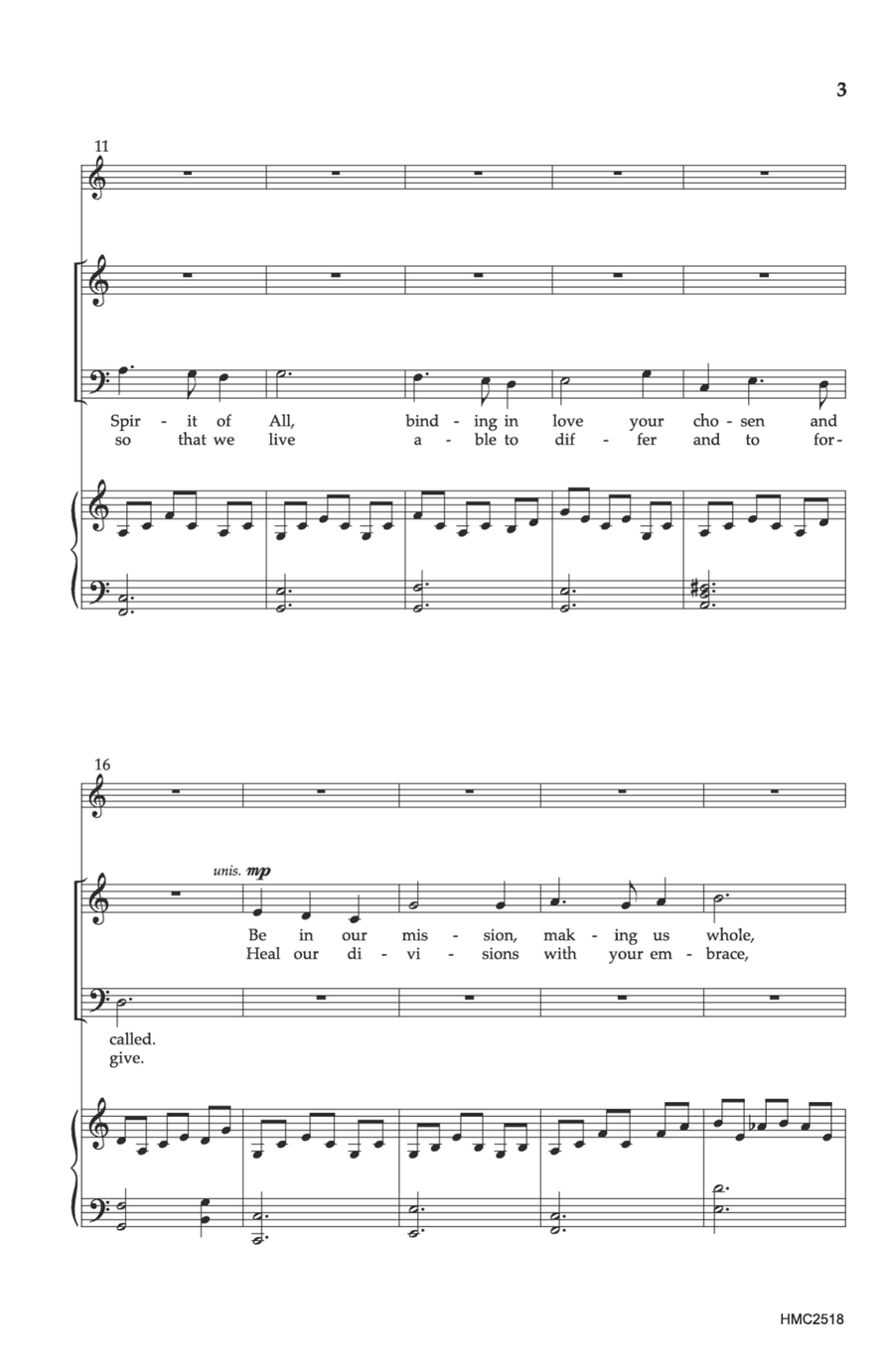 Be in Our Gathering 3-Part scores gallery preview page 2