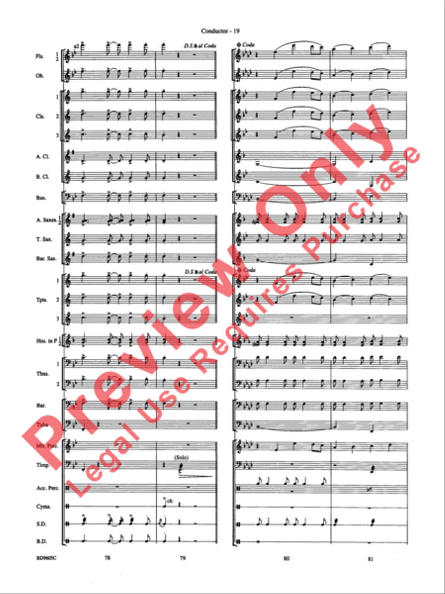 Tower Hill Overture Concert Band scores gallery preview page 22